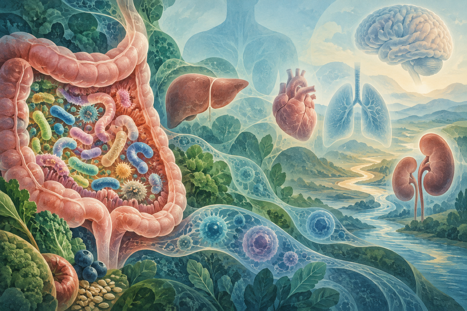 Illustration for the section: TMAO: microbiota, kidneys, and the limits of an alarming marker