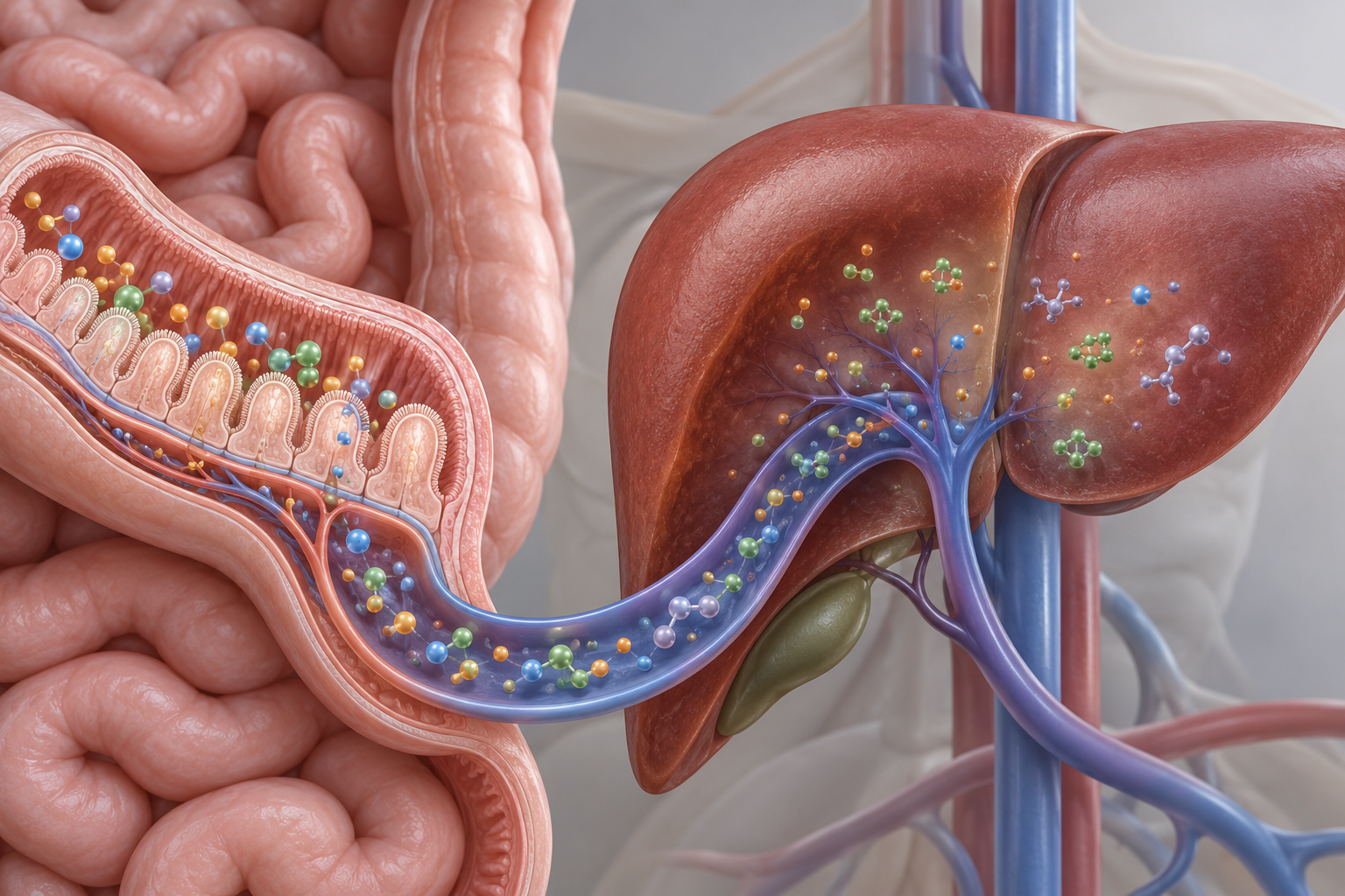 Illustration for the section: Absorption, metabolites, and vascular signaling