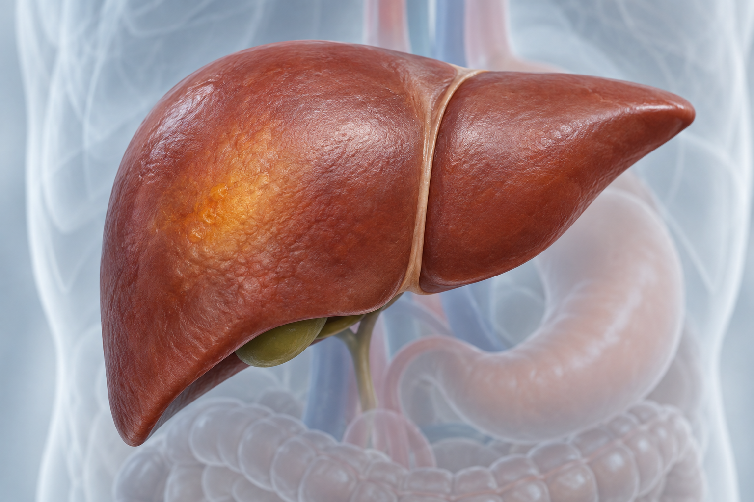 Illustration for the section: Liver: from elevated enzymes to serious damage