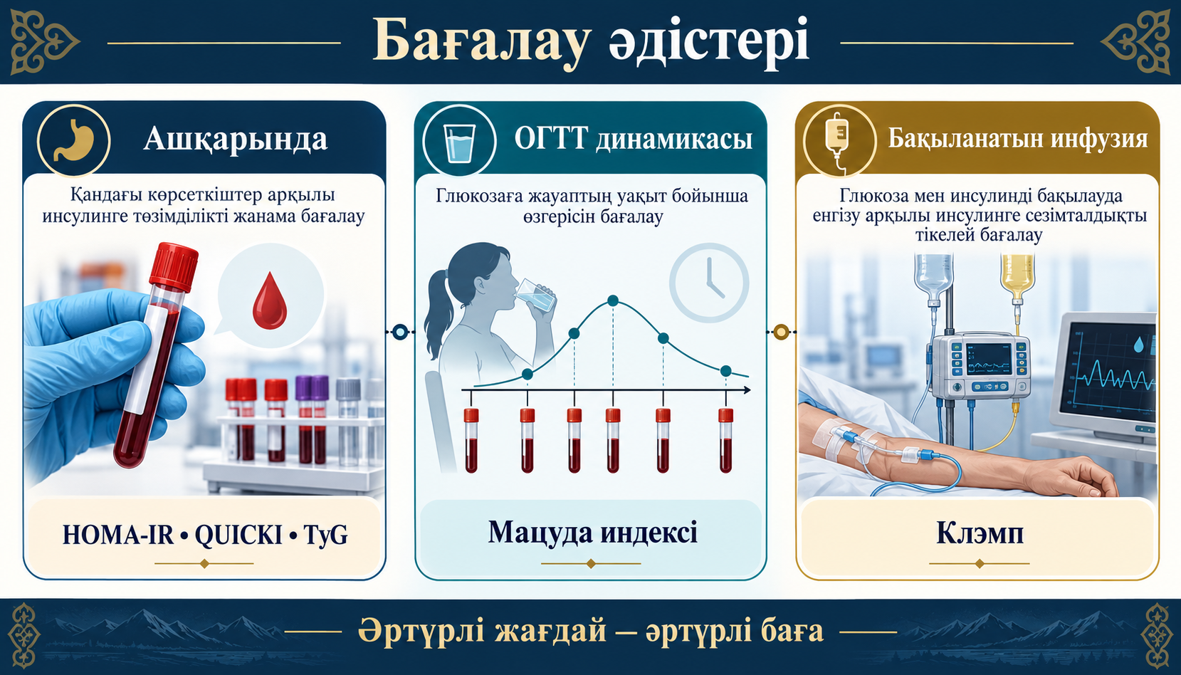 Ашқарын индекстерін, ОГТТ динамикасын және бақыланатын клэмпті салыстыру