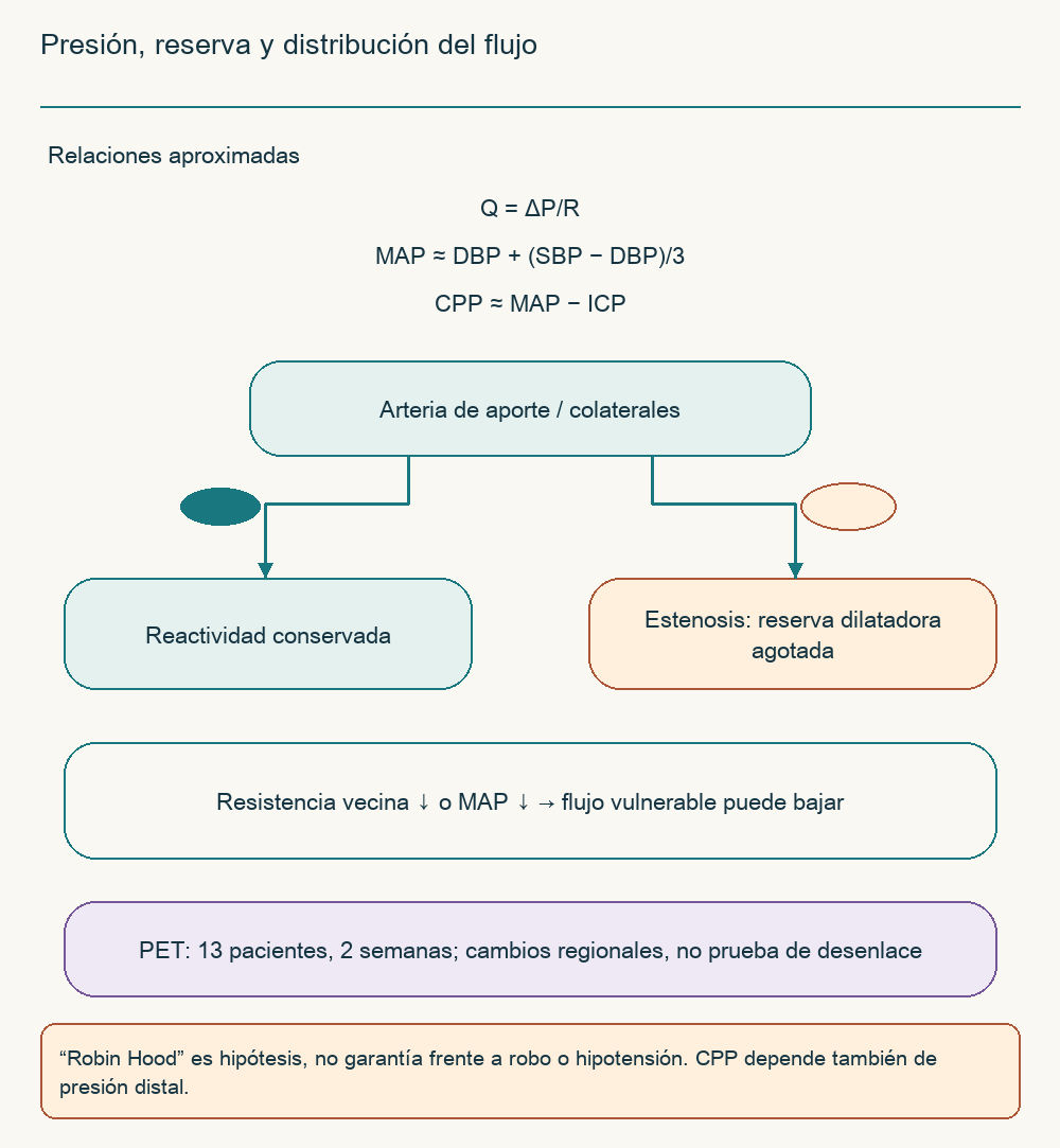 Presión, reserva y distribución del flujo